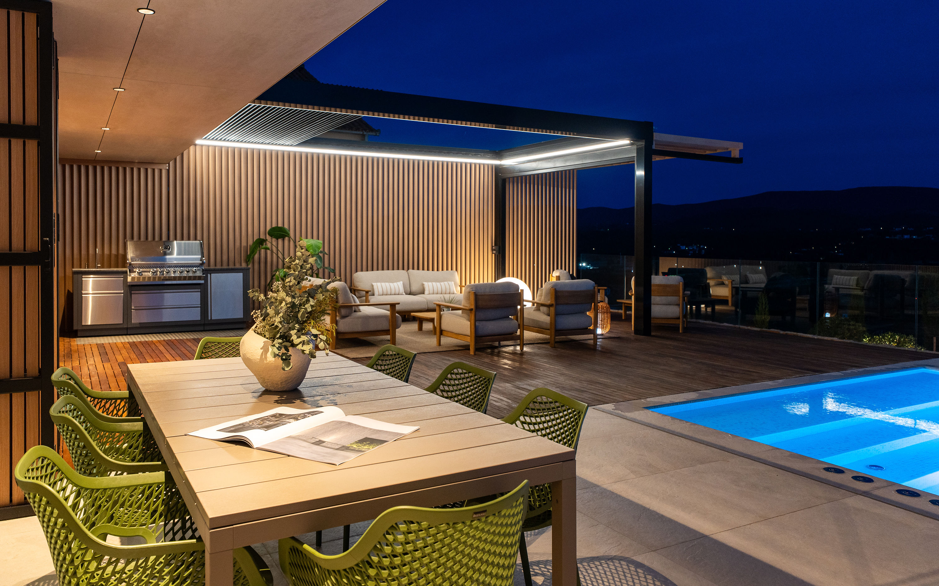 Villa Z1 — villa z1 imotski night terrace dining pool