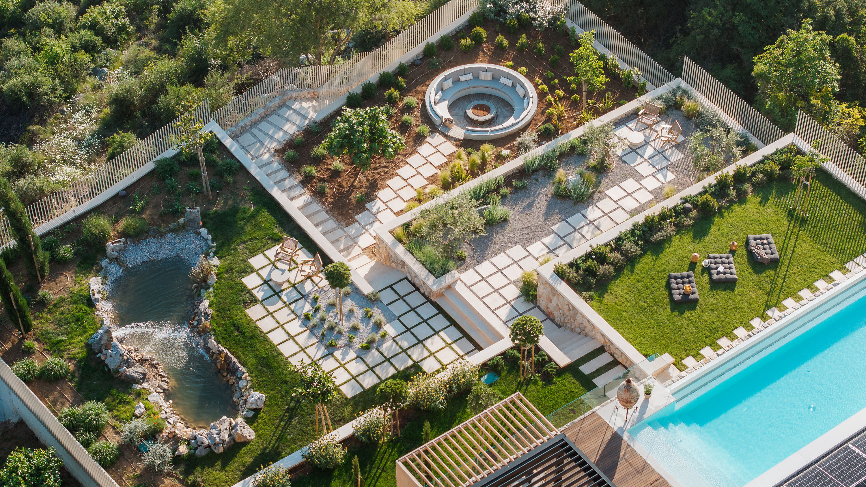 Villa Z1 — villa z1 imotski firepit garden pond aerial
