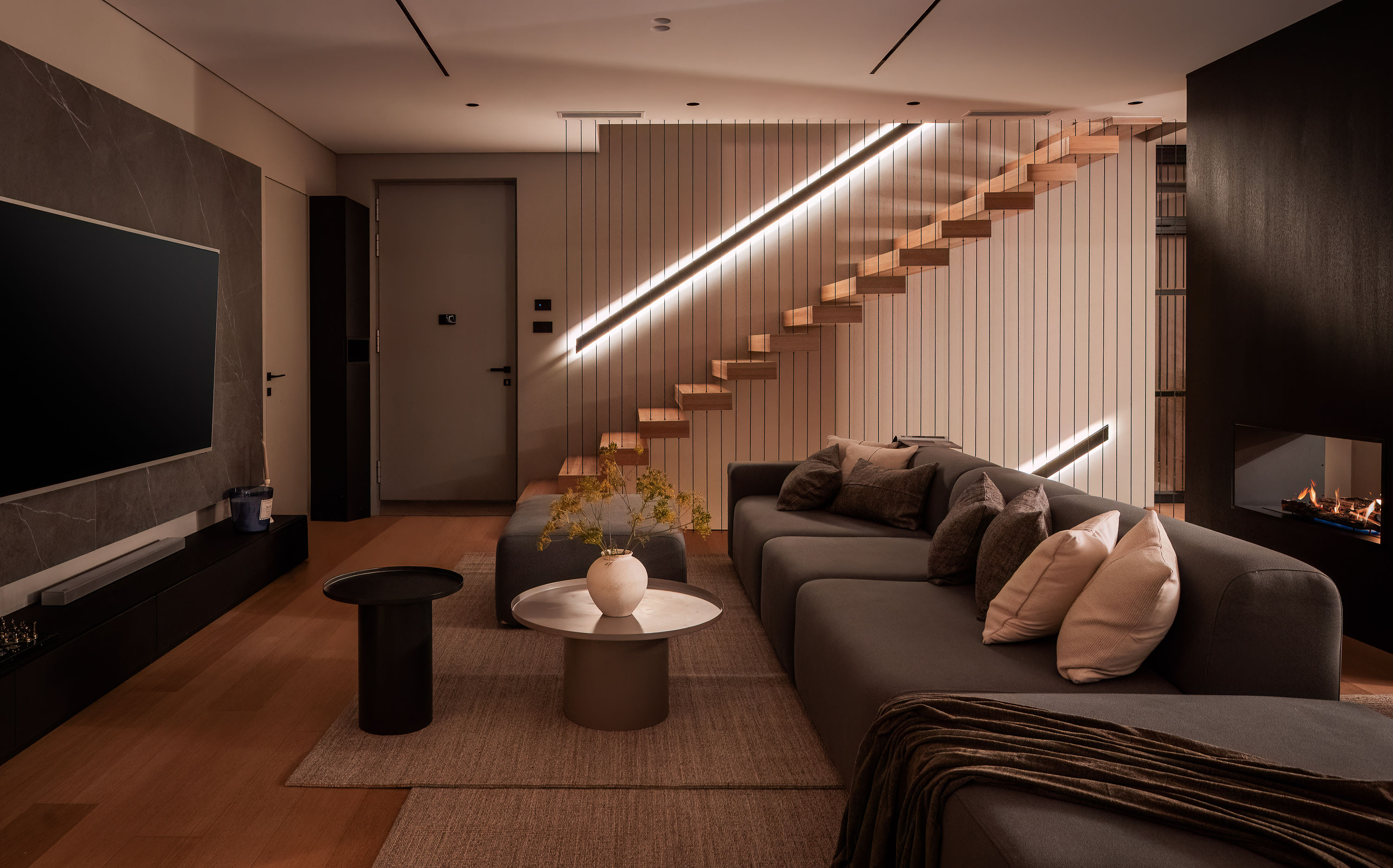Villa Z1 — luxury villa imotski interior stairs night